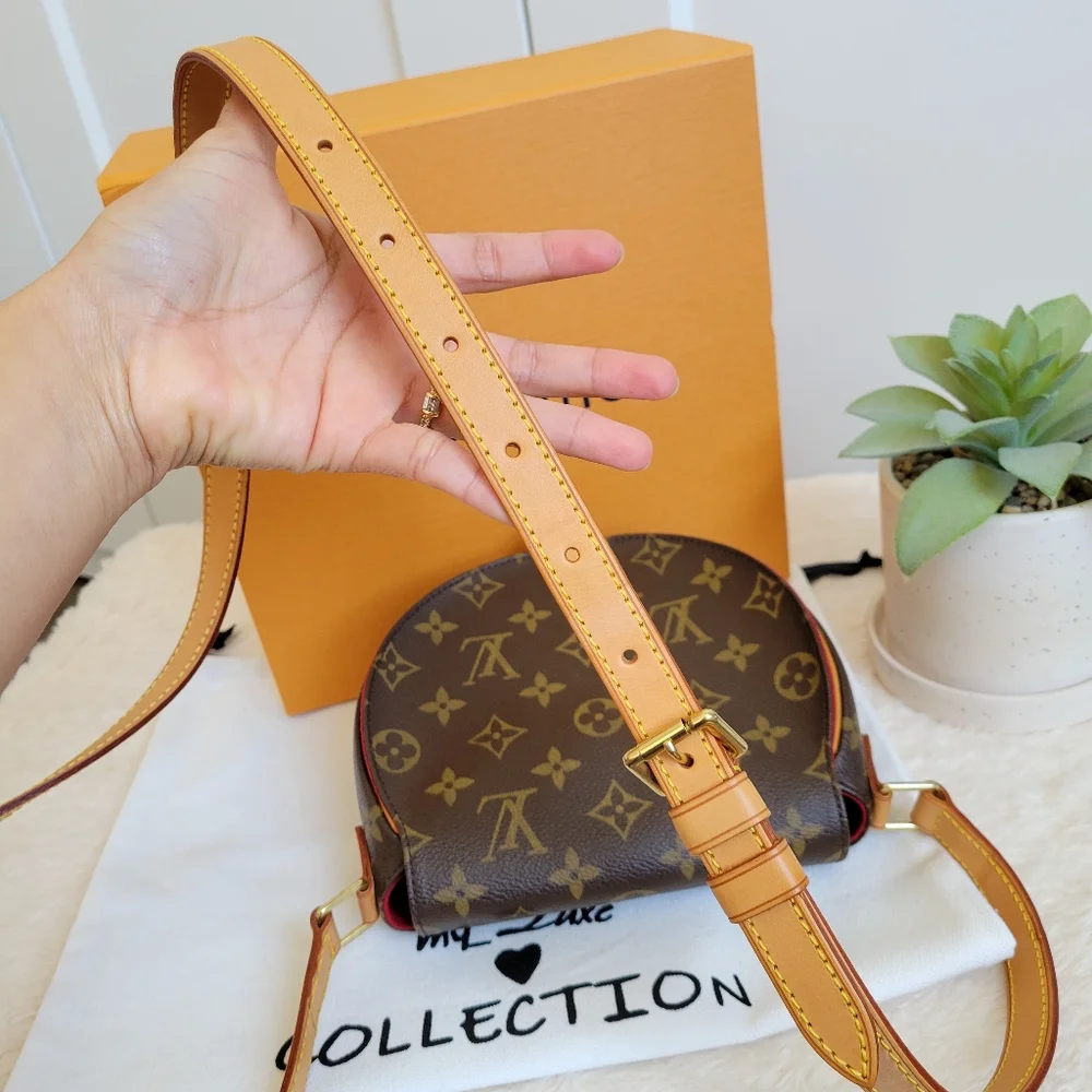 VERY CUTE ❤️Authentic LOUIS VUITTON Tambourine Shoulder/Crossbody Bag Monogram